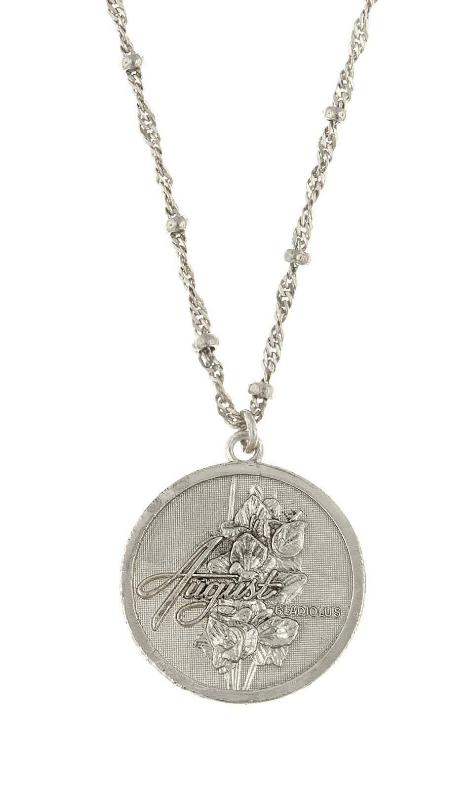 1928 Jewelry Flower Of The Month Pendant Necklace 16" + 3" Extender