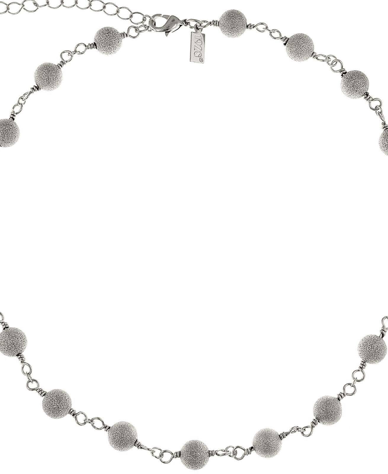 1928 Jewelry Round Textured Beaded Linked Necklace 15" + 3" Extender