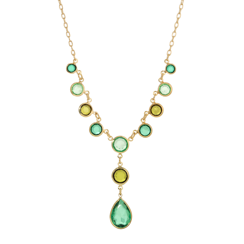 2028 Jewelry Green Y Necklace 16" + 3" Extender