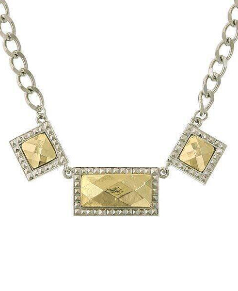 1928 Jewelry Fusion Lux 3 Horizontal Necklace 16" + 3" Extender