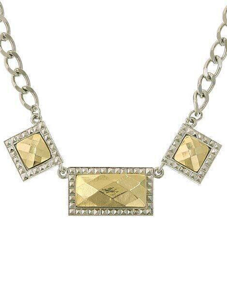 1928 Jewelry Fusion Lux 3 Horizontal Necklace 16" + 3" Extender