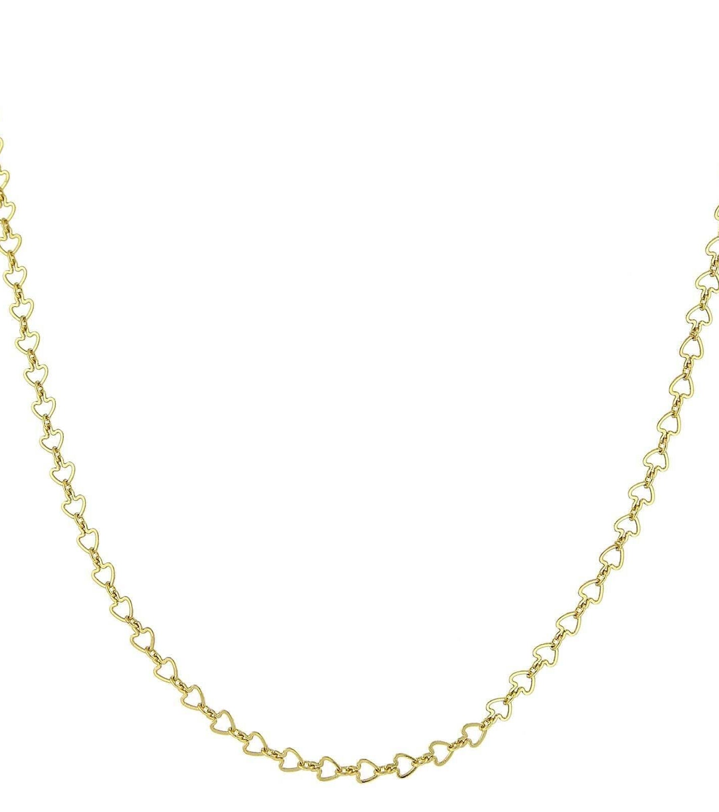 1928 Jewelry Gold Heart Chain Necklace 16"