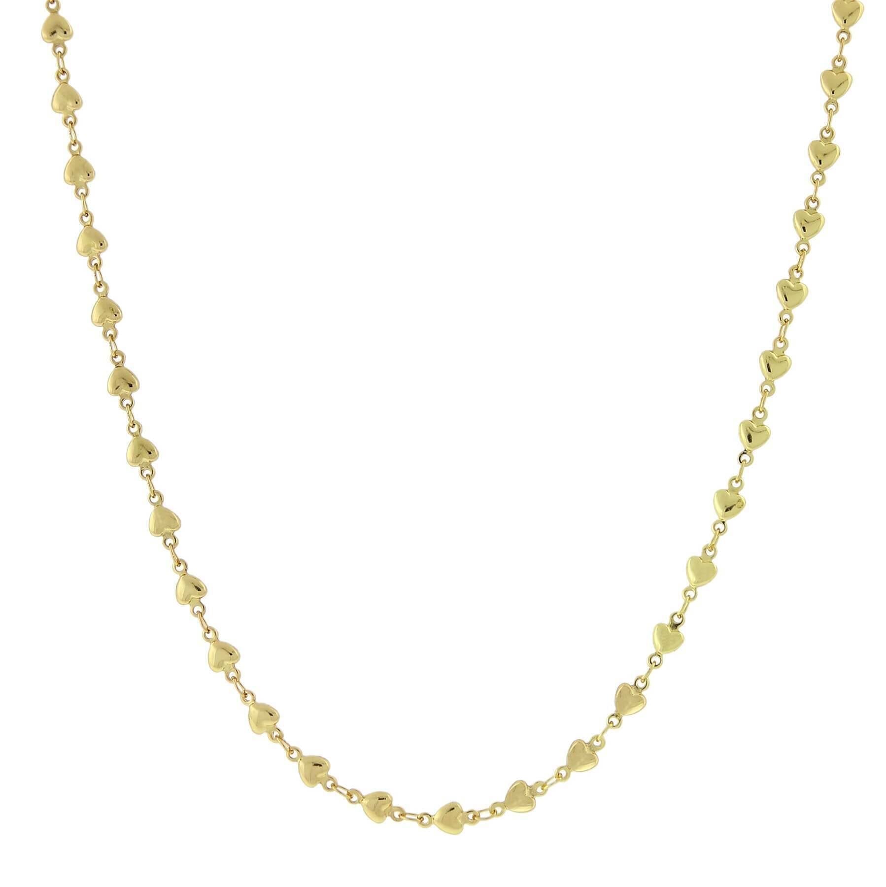 1928 Jewelry Gold Station Heart Necklace 16"