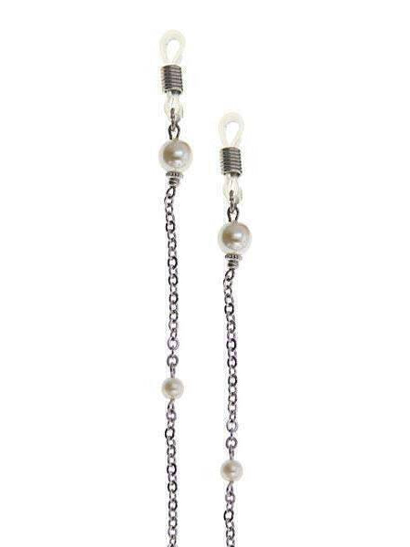 1928 Jewelry Faux Pearl Eyeglass Holder Chain Necklace 30"