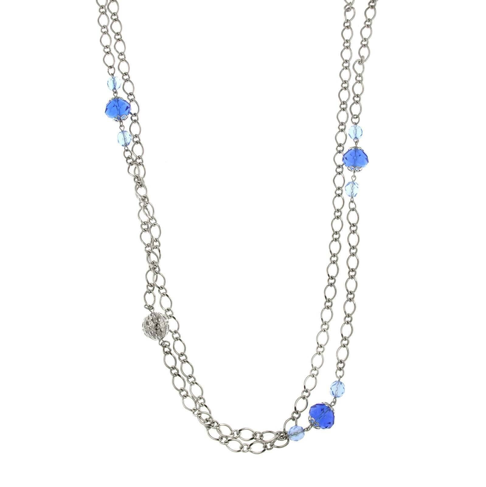 2028 Jewelry Lux Cut Bead Long Necklace 42"