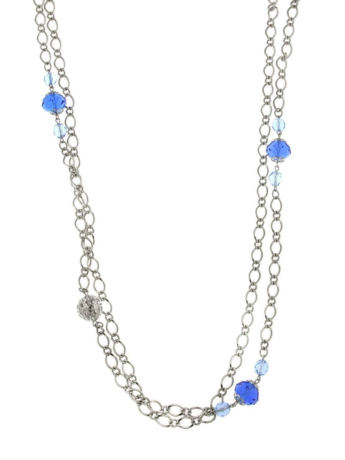 2028 Jewelry Lux Cut Bead Long Necklace 42"