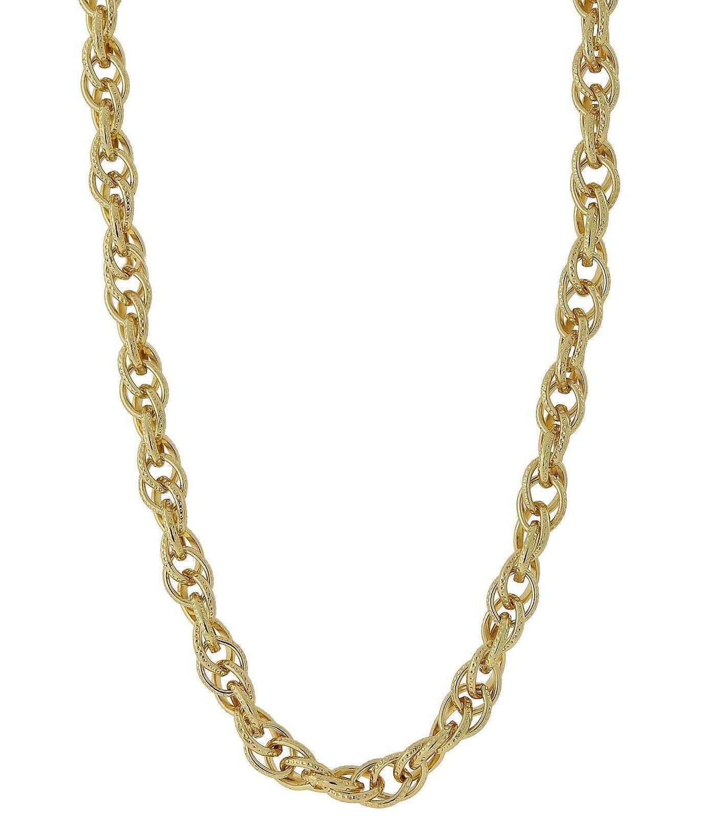 2028 Jewelry Classic Curb Knurled Link Chain Necklace 30