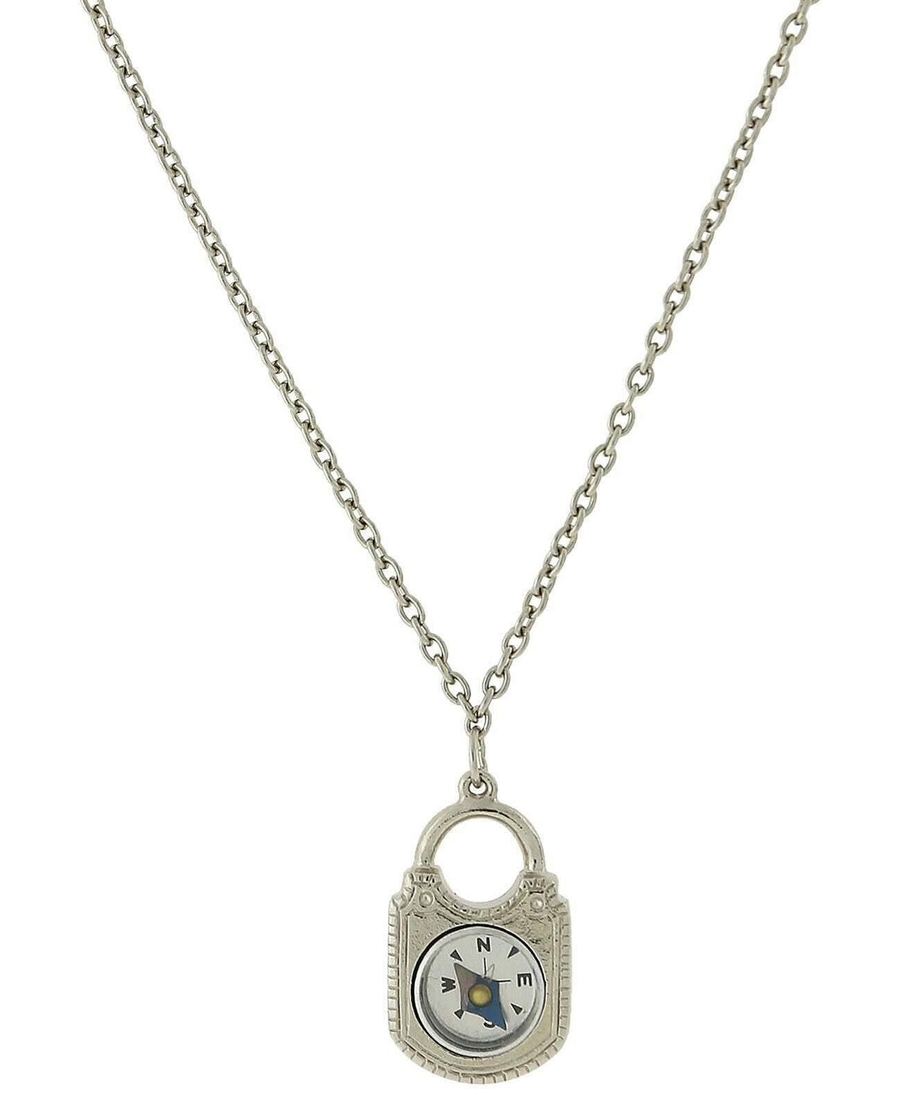 1928 Jewelry Petite Compass Pendant Necklace 24"