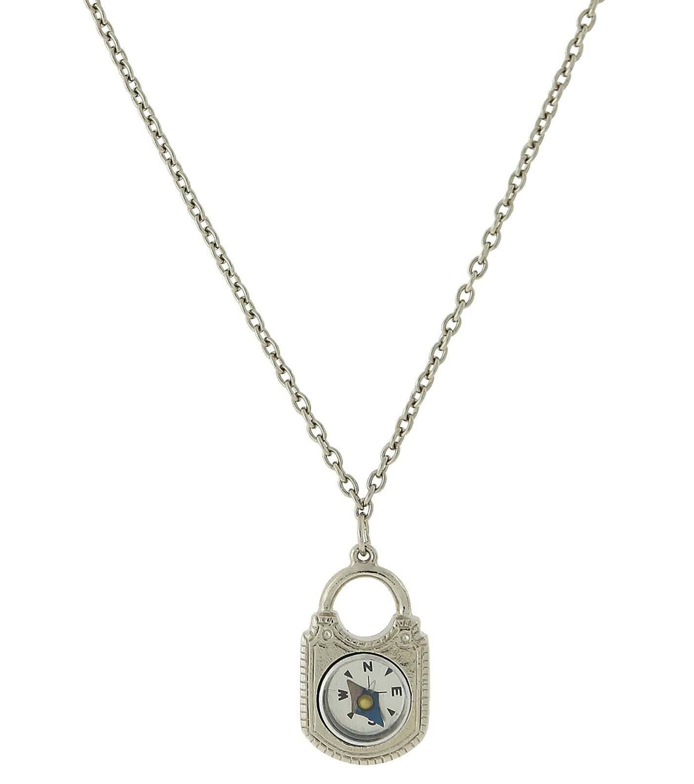 1928 Jewelry Petite Compass Pendant Necklace 24"