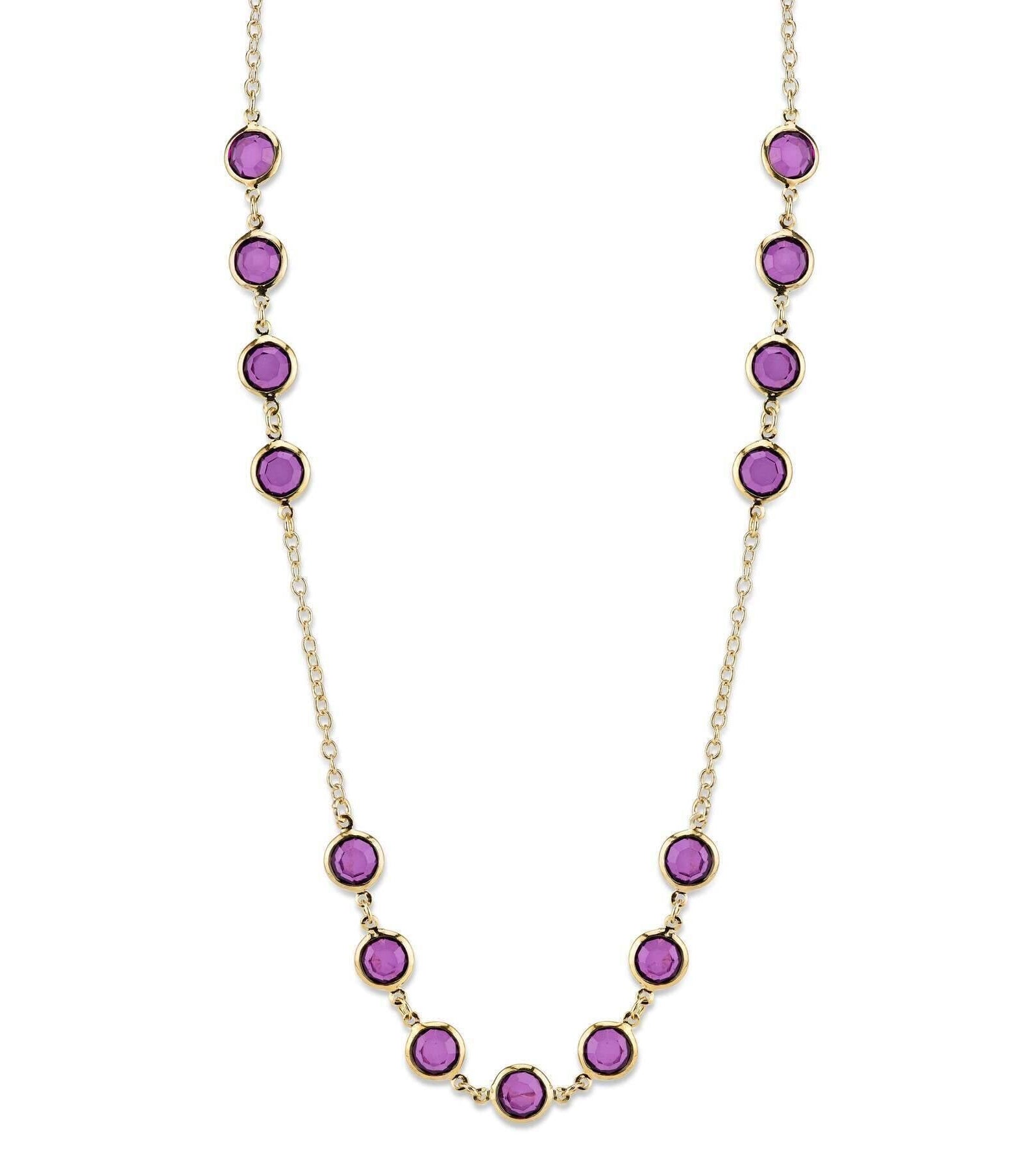 2028 Jewelry Purple Long Strand Necklace 42"