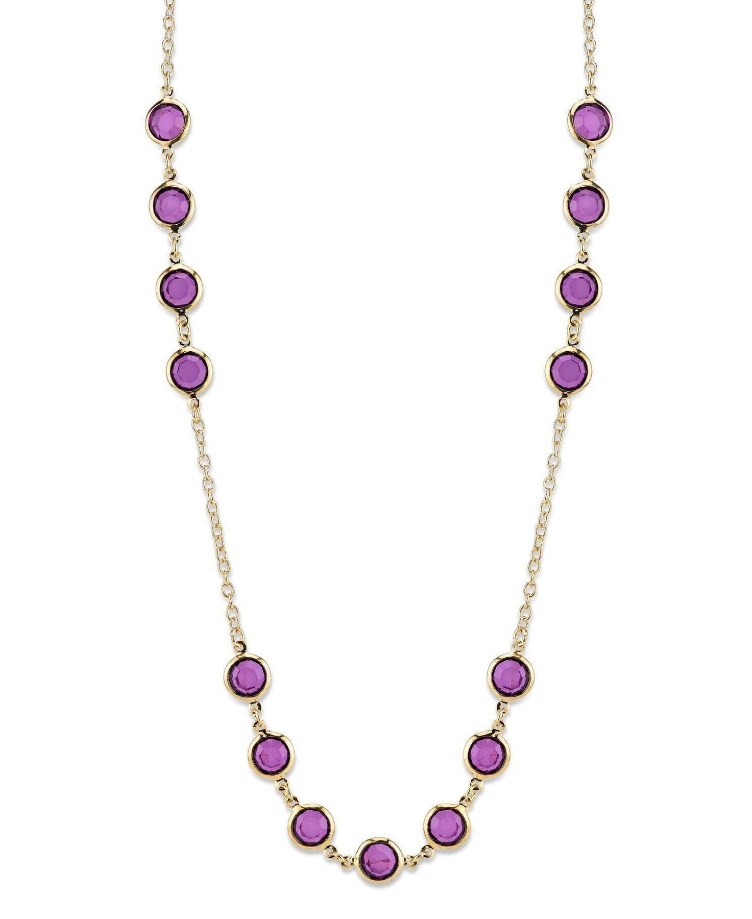 2028 Jewelry Purple Long Strand Necklace 42"