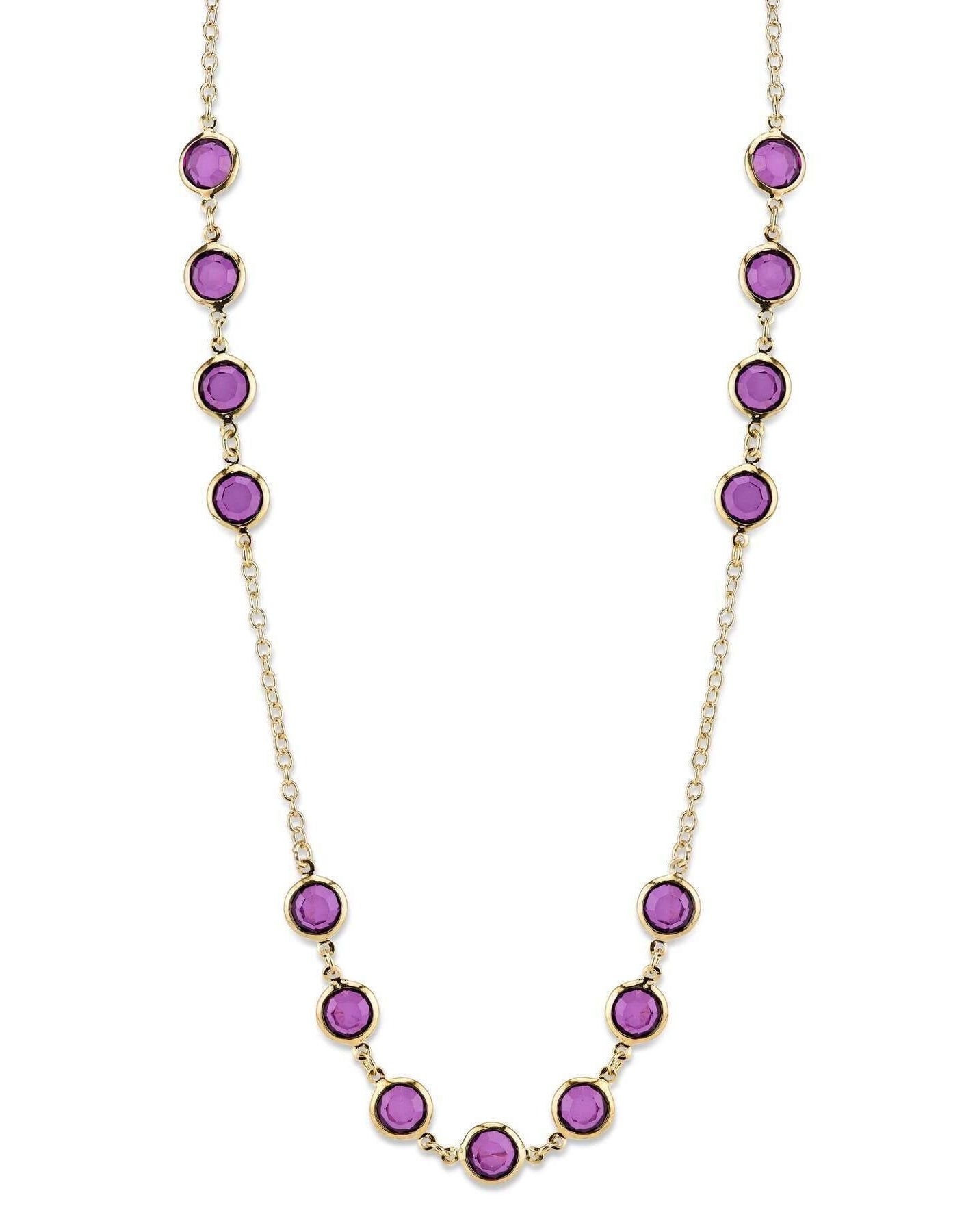 2028 Jewelry Purple Long Strand Necklace 42"