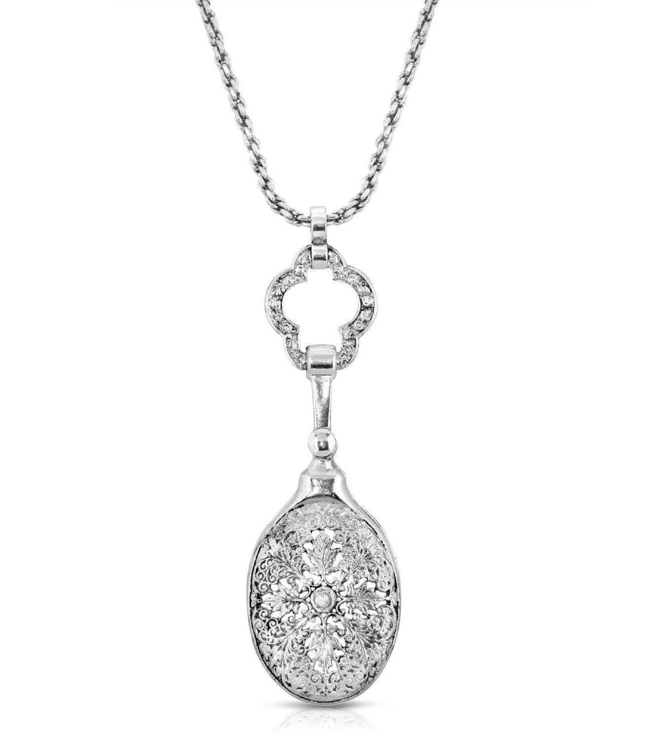 Antiquities Couture Docent's Showcase Swivel Magnifying Pendant Necklace 32" - Magnification Power: 2X