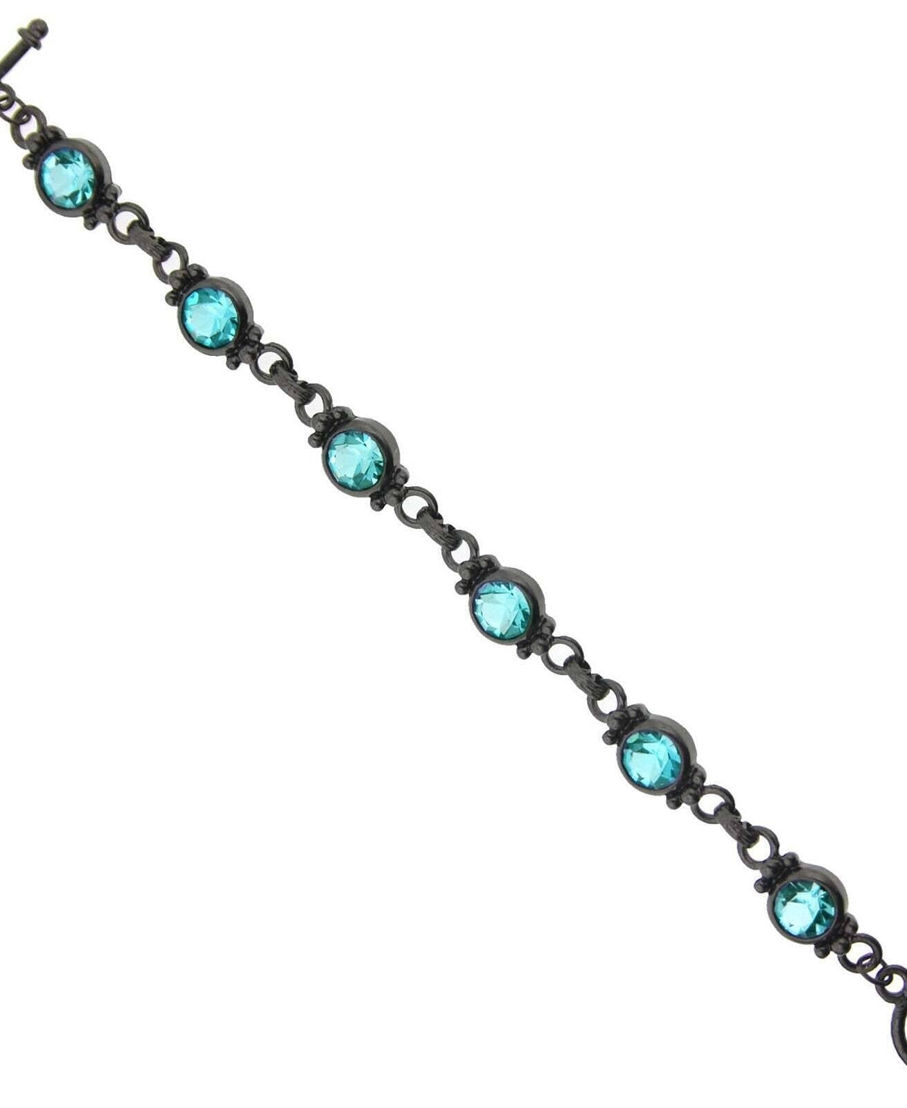 1928 Jewelry Classic Round Crystal Link Toggle Bracelet