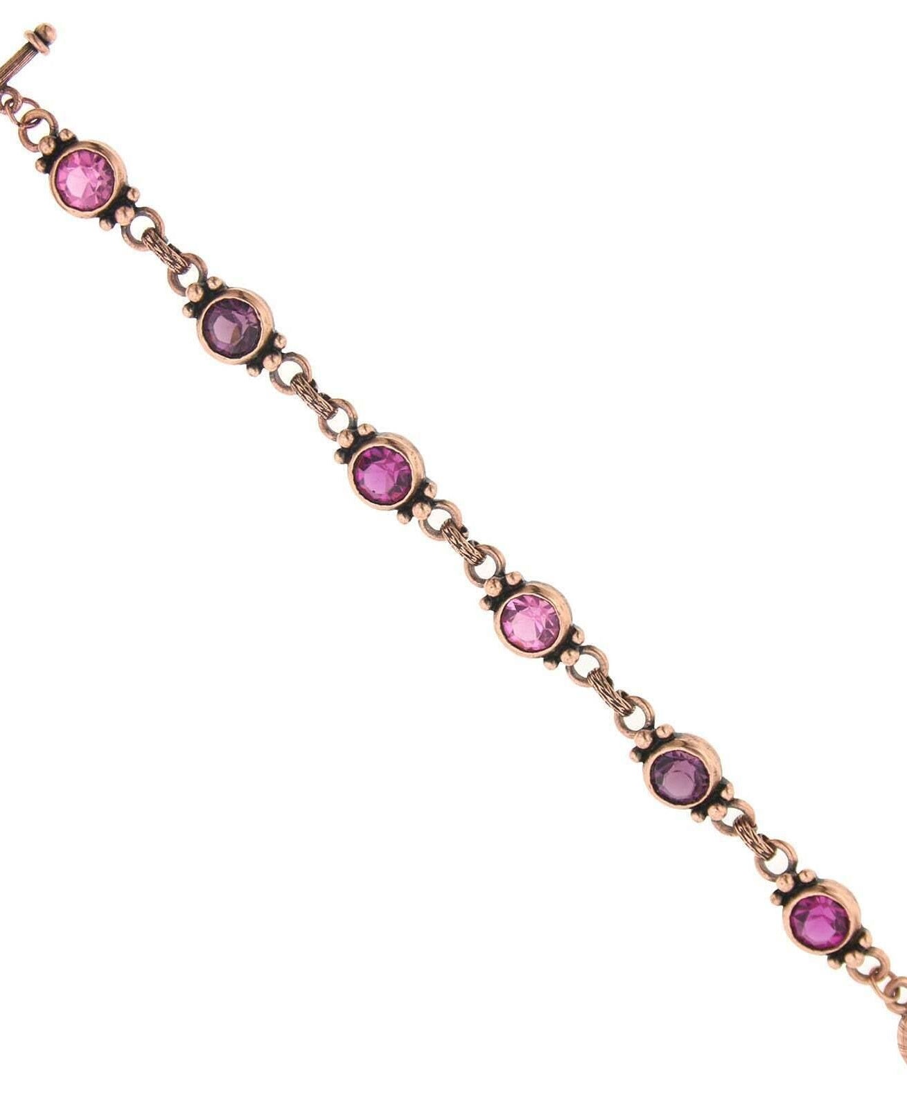 1928 Jewelry Classic Round Crystal Link Toggle Bracelet