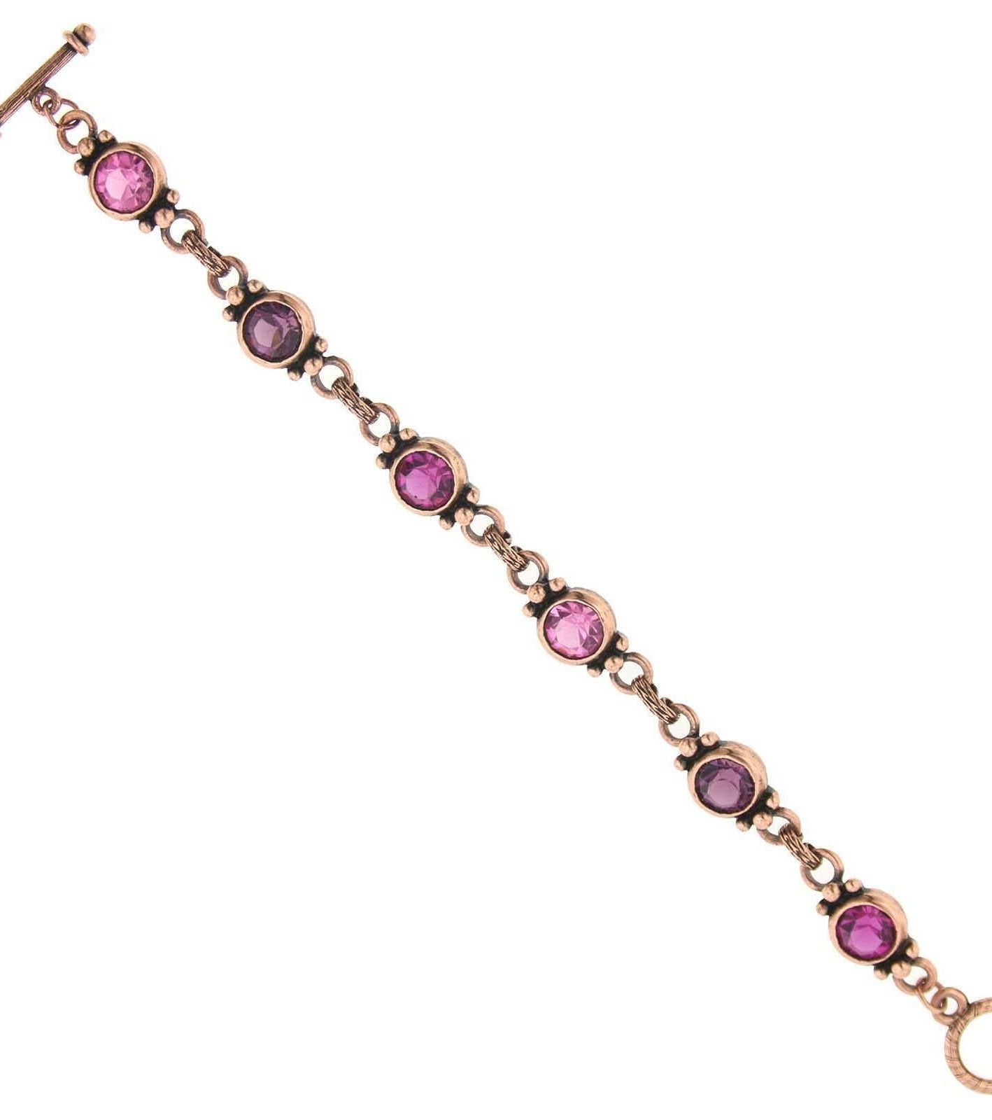 1928 Jewelry Classic Round Crystal Link Toggle Bracelet