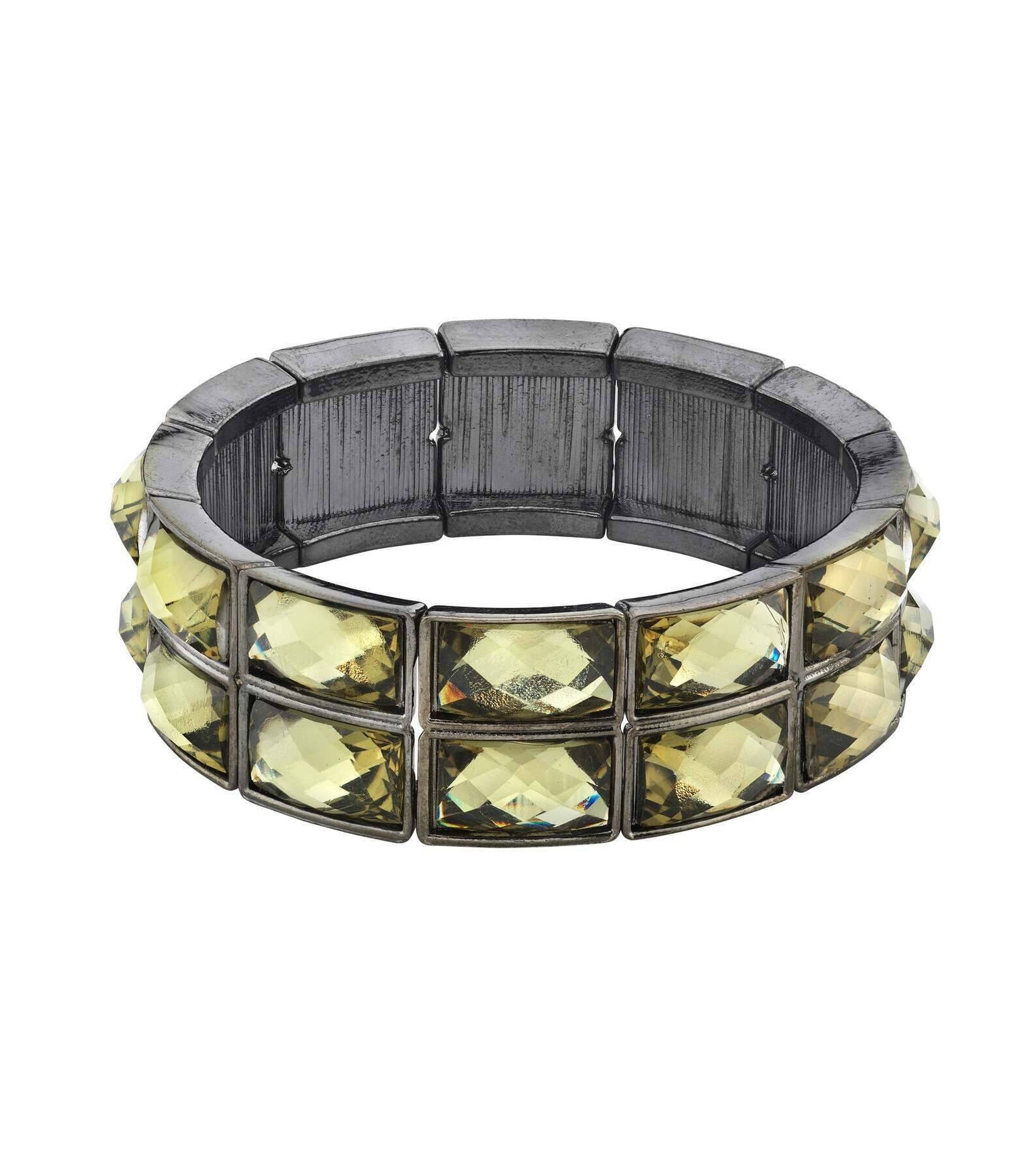 2028 Jewelry Hematite Black Diamond Stretch Bracelet