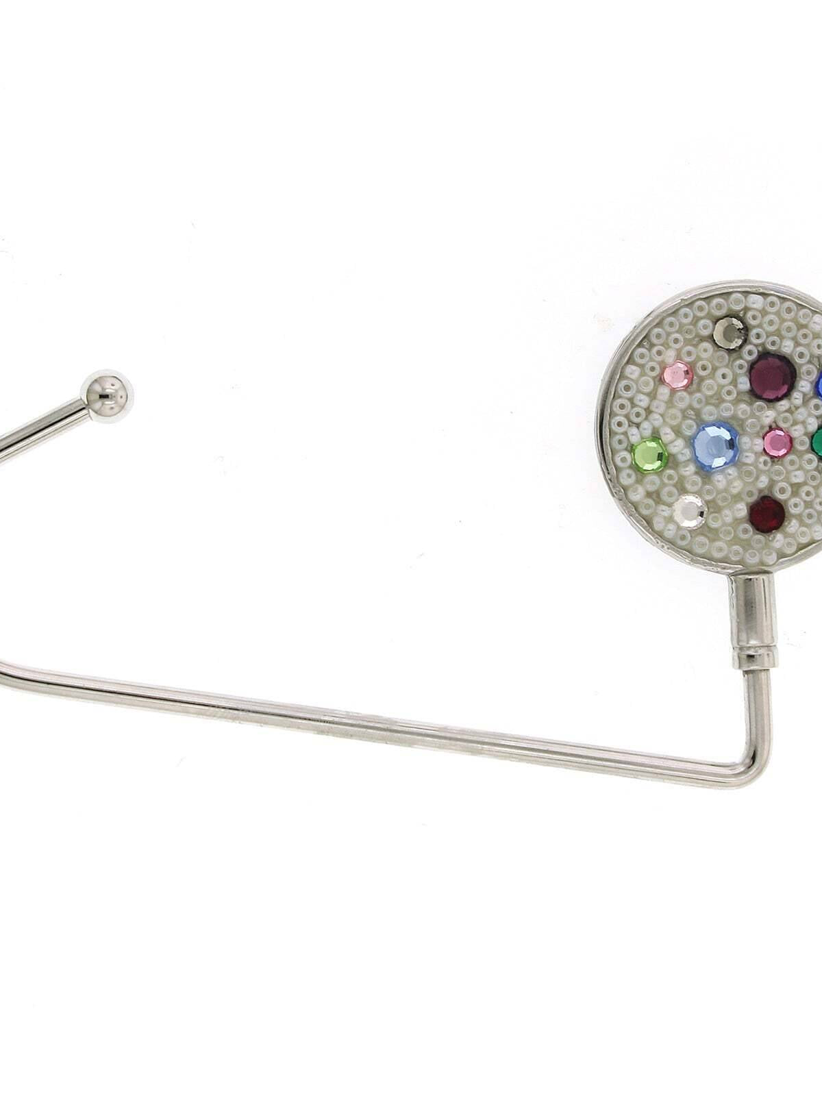 1928 Jewelry Crystal Ab Seeded Multi-Color Stone Purse Holder