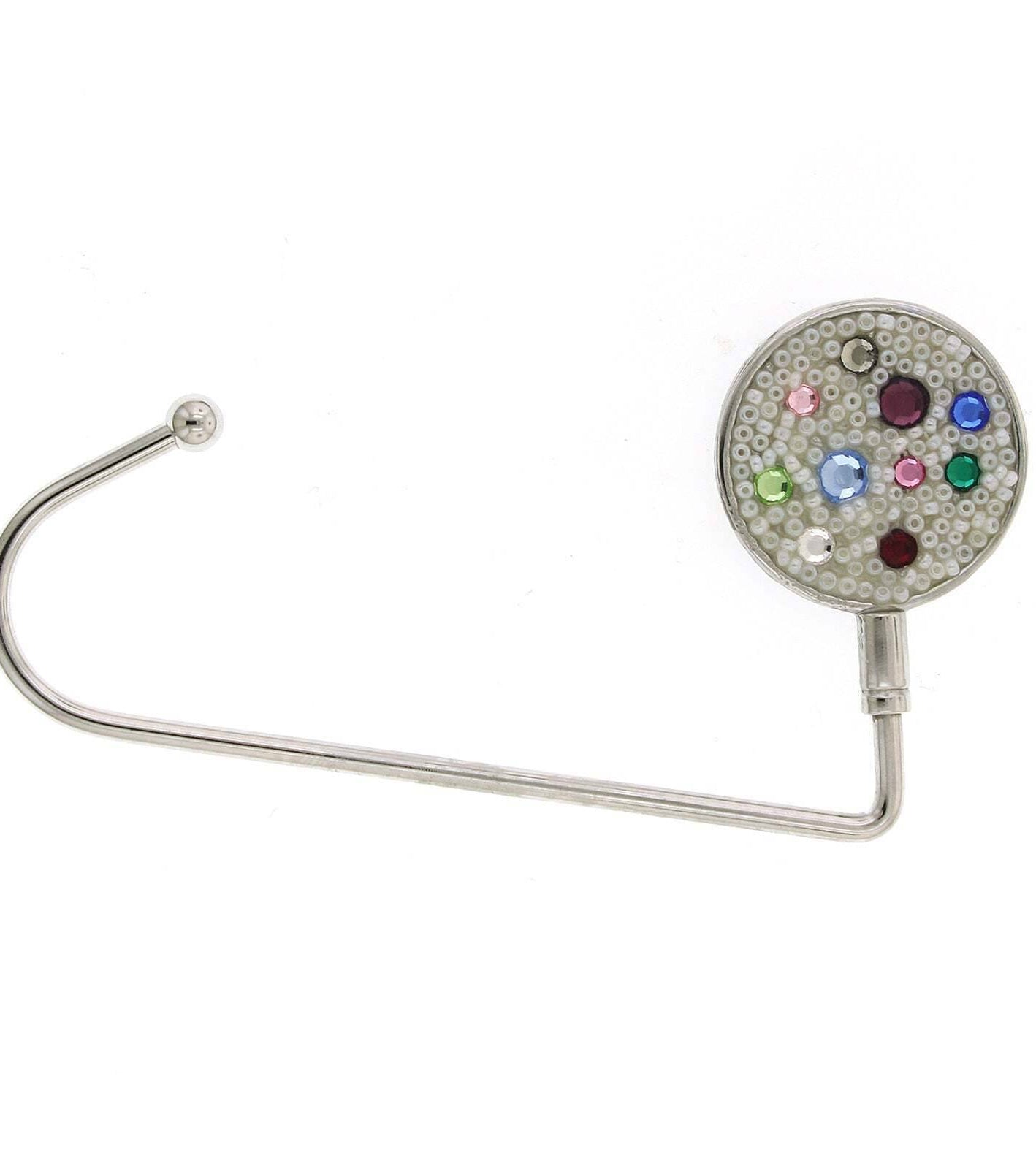 1928 Jewelry Crystal Ab Seeded Multi-Color Stone Purse Holder