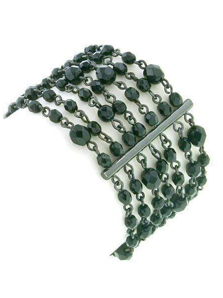Antiquities Couture Black Bead Beloved Multi-Row Bracelet