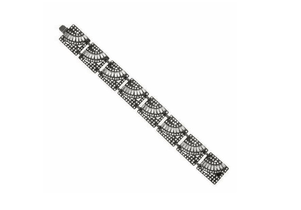 Black Tone Crystal Elements Bracelet