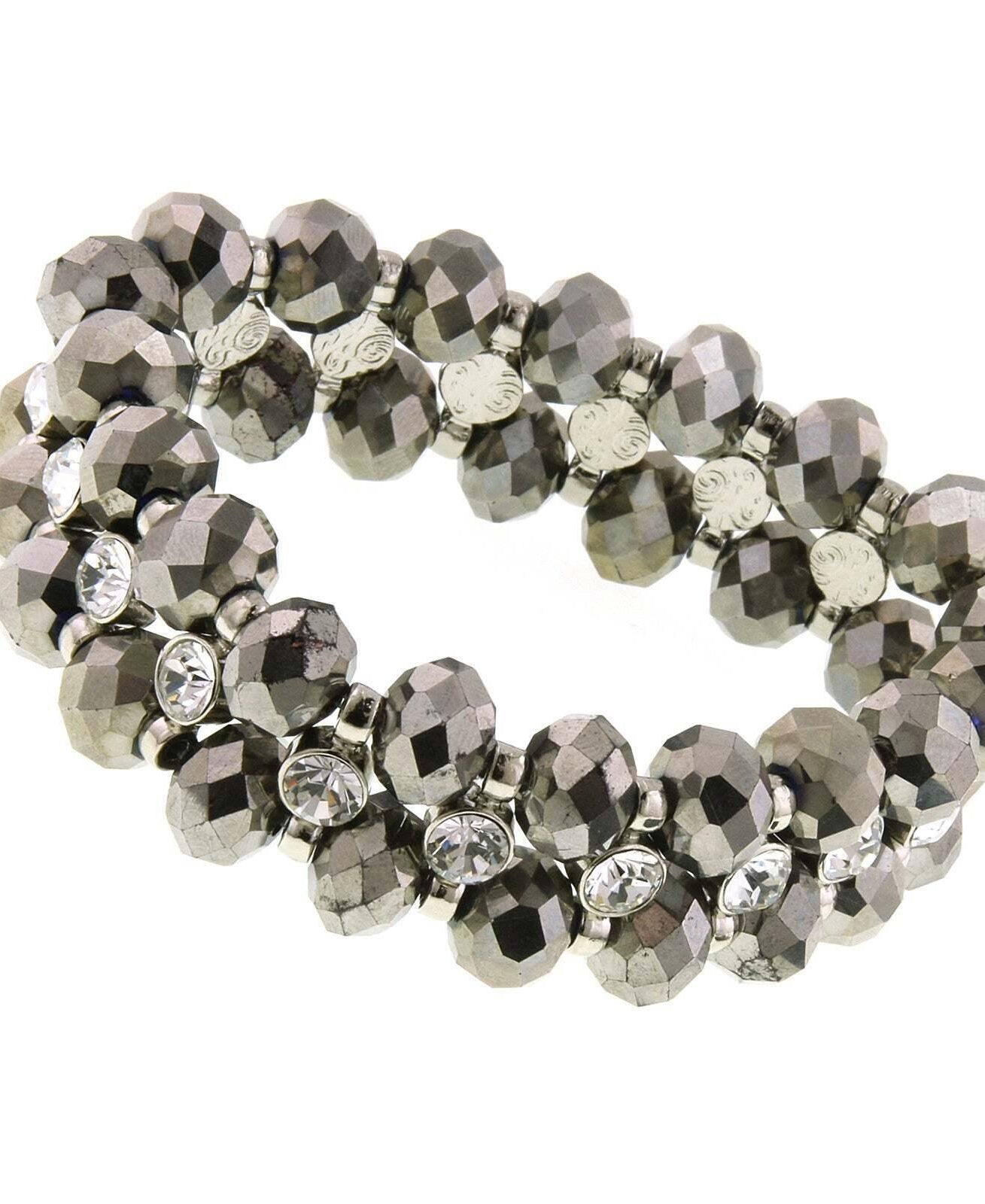 1928 Jewelry Hematite Crystal Stretch Bracelet
