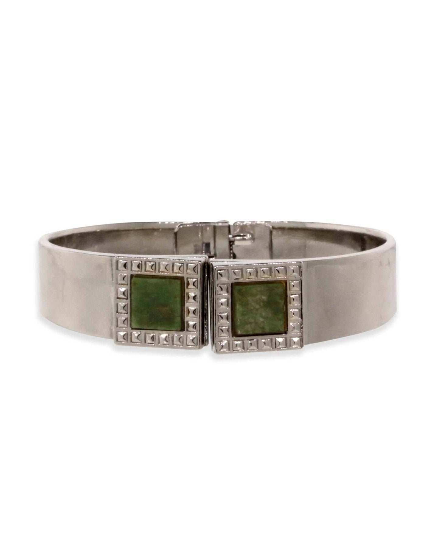 1928 Jewelry Gemstone Square Spring Bracelet