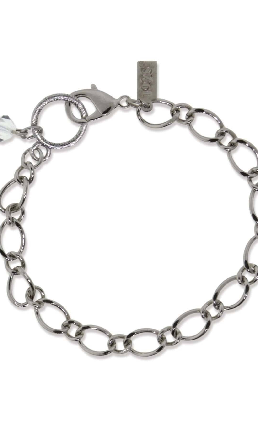 1928 Jewelry Austrian Crystal Classic Link Charm Holder Bracelet