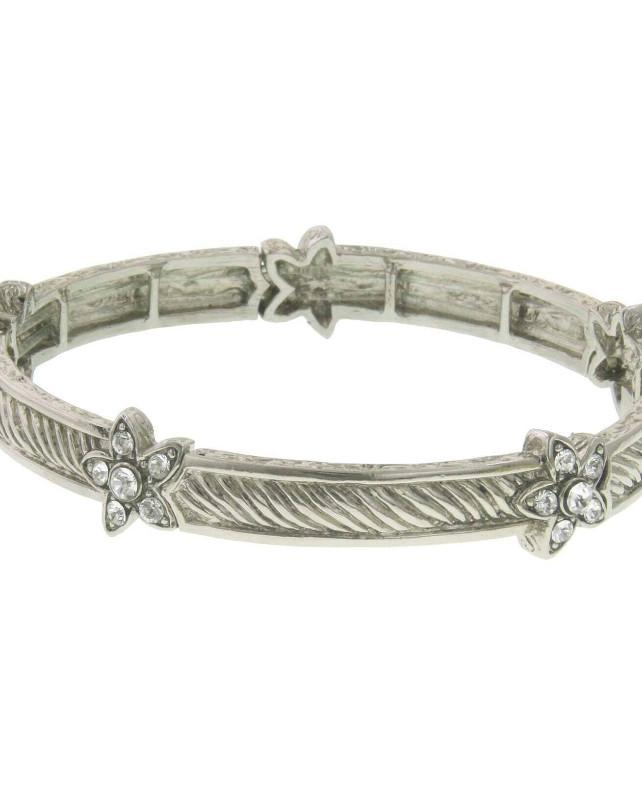 2028 Jewelry Lily Flower Crystal Stretch Bracelet