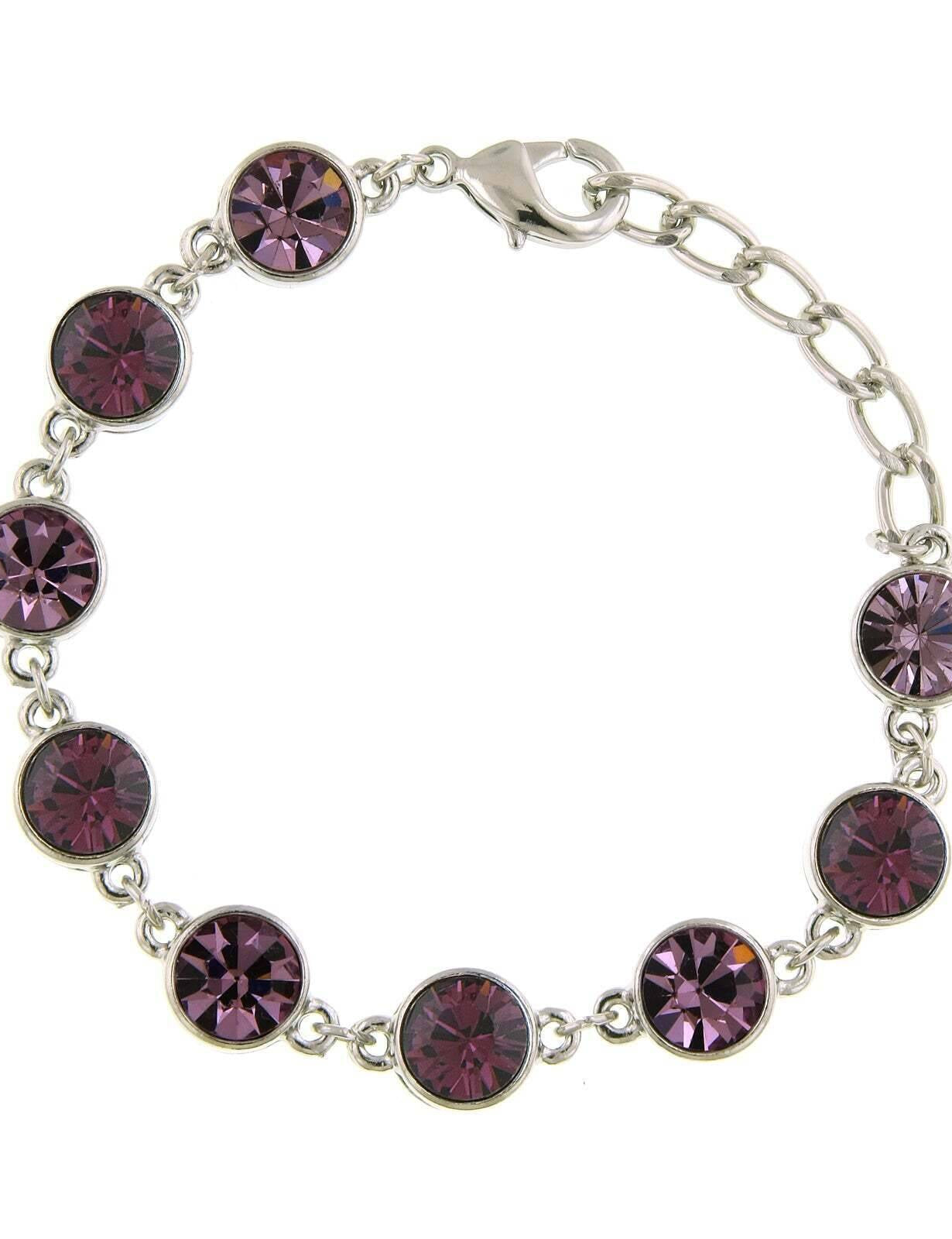1928 Jewelry Purple Amethyst Link Bracelet