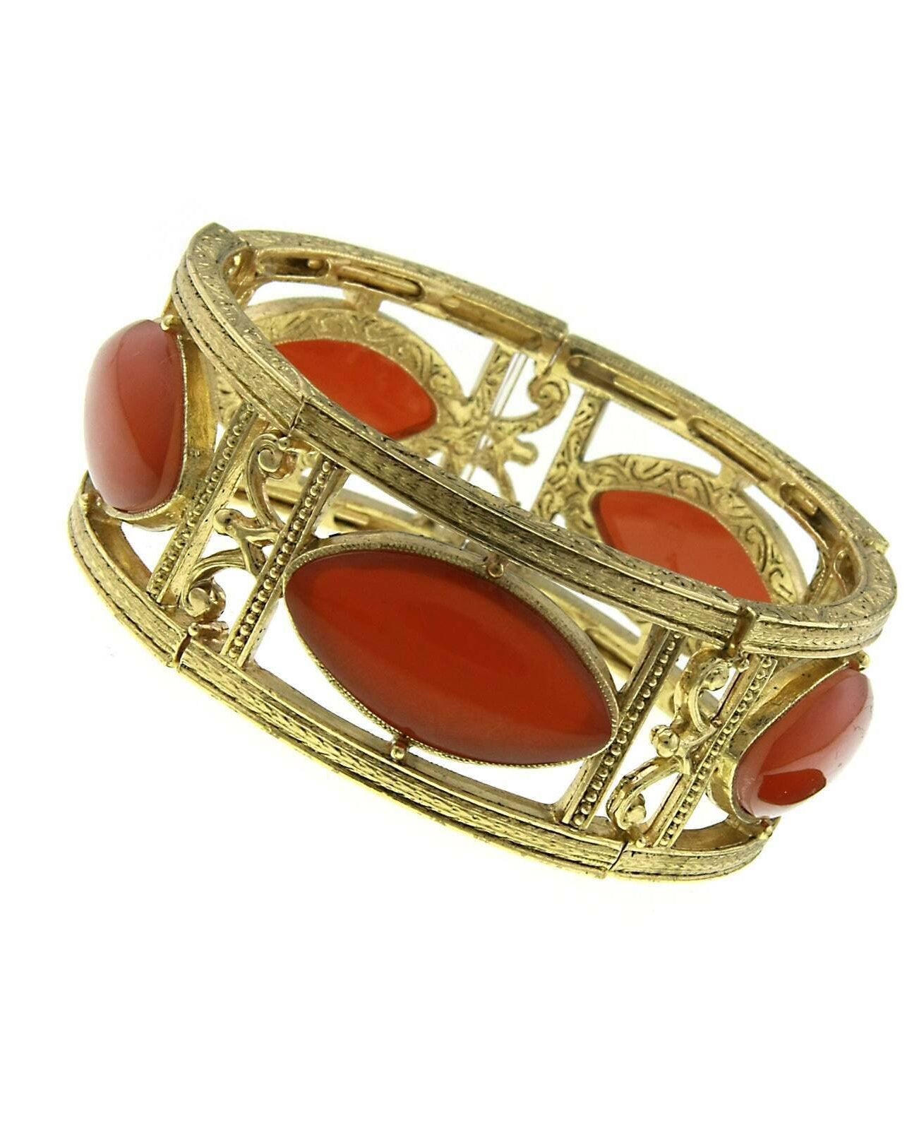 2028 Jewelry Orange Navette Stretch Bracelet