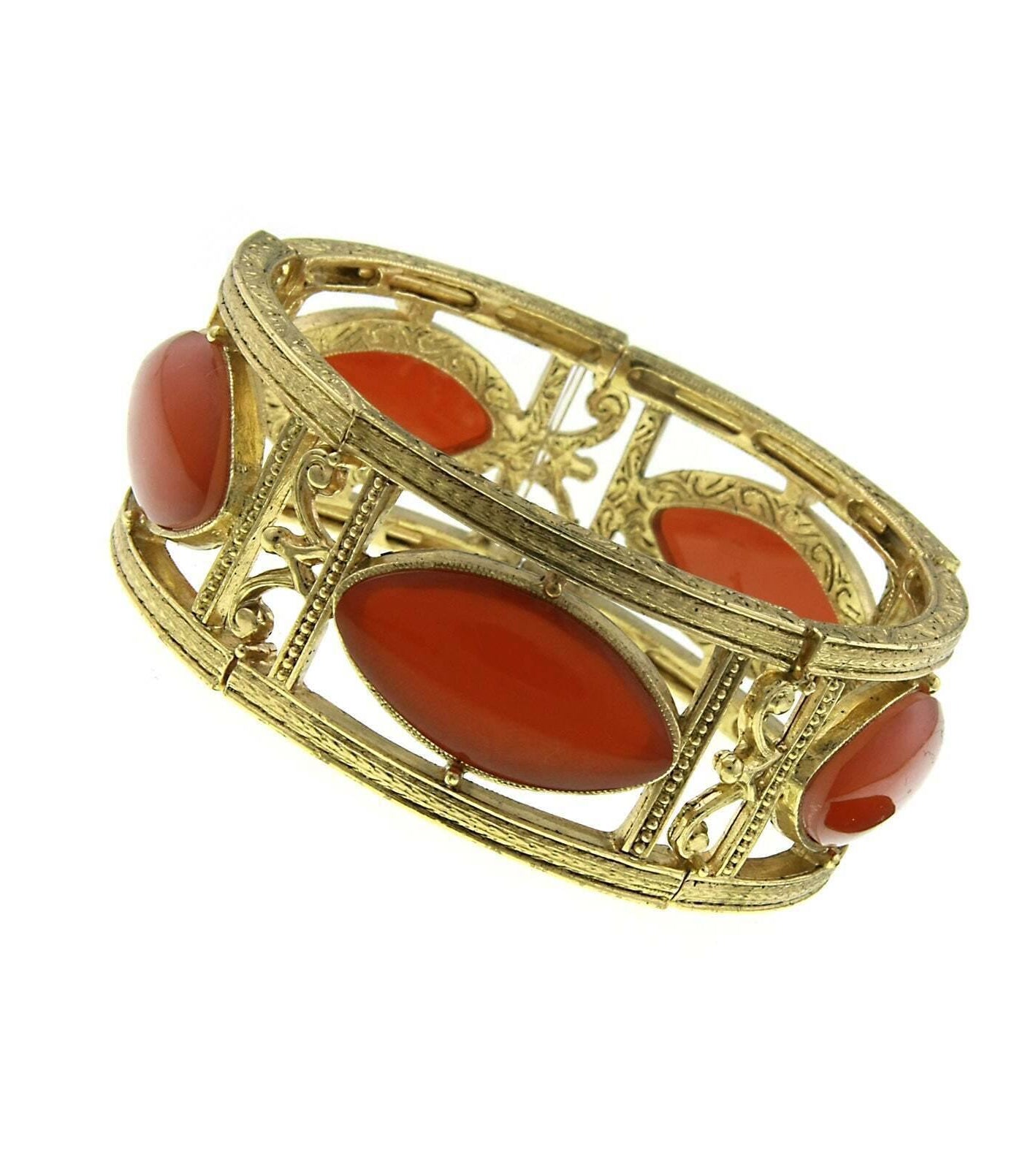 2028 Jewelry Orange Navette Stretch Bracelet