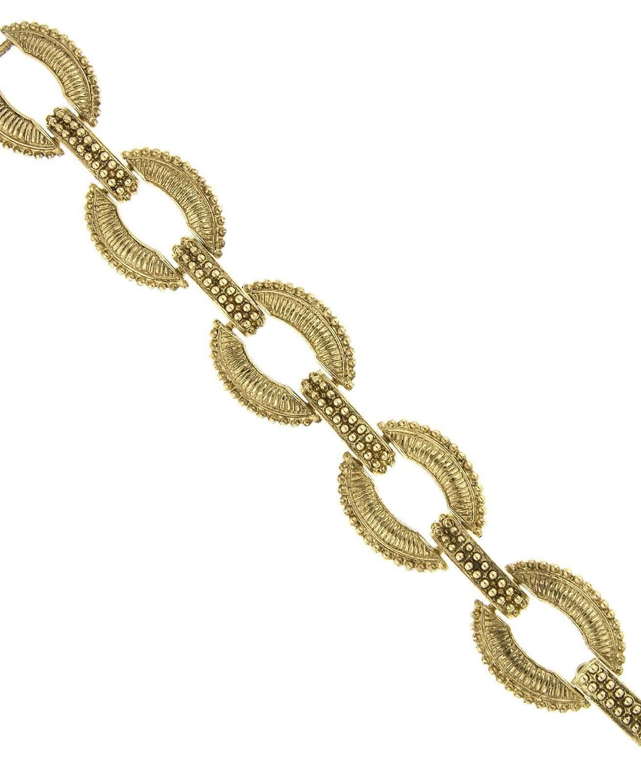 2028 Jewelry Gold Oval Link Clasp Bracelet