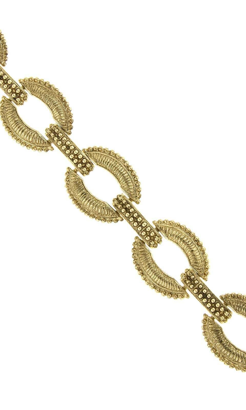2028 Jewelry Gold Oval Link Clasp Bracelet