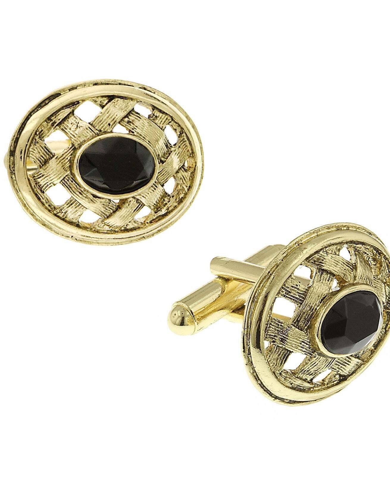 1928 Jewelry Lattice Crystal Cufflinks
