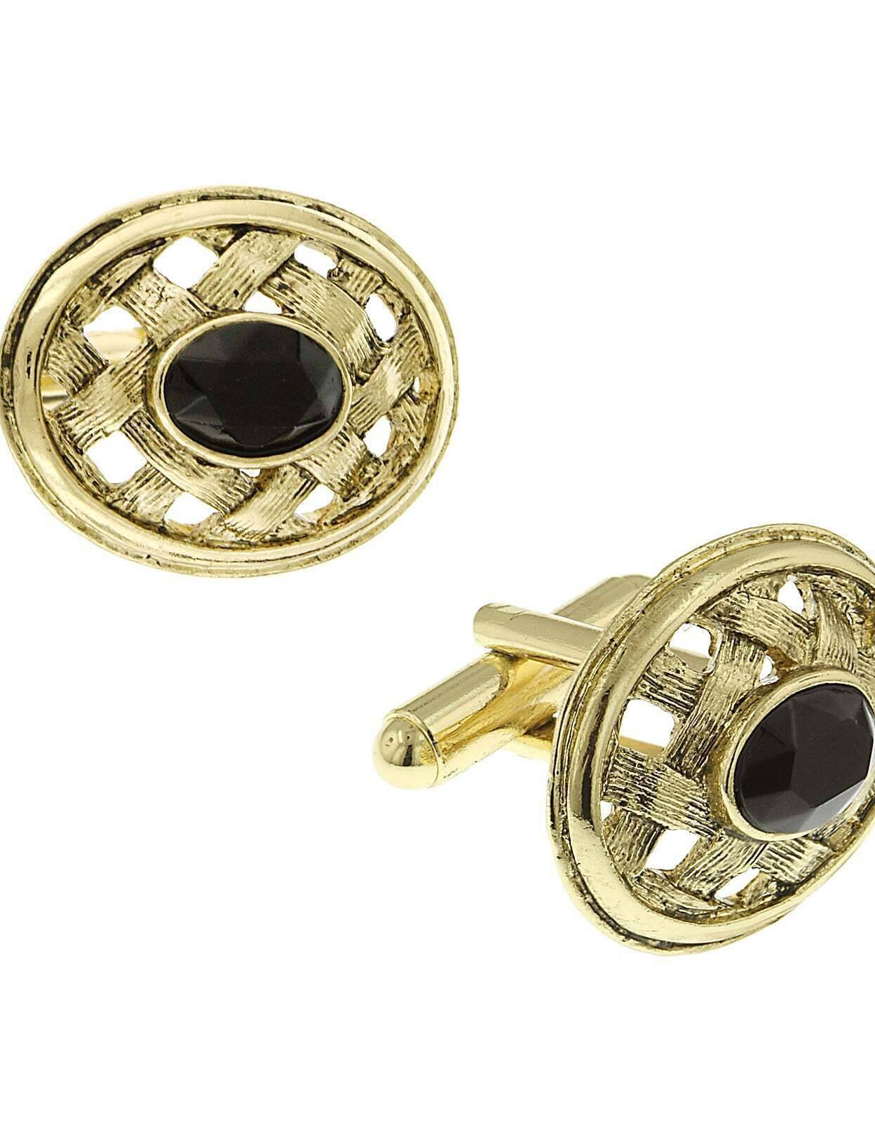 1928 Jewelry Lattice Crystal Cufflinks