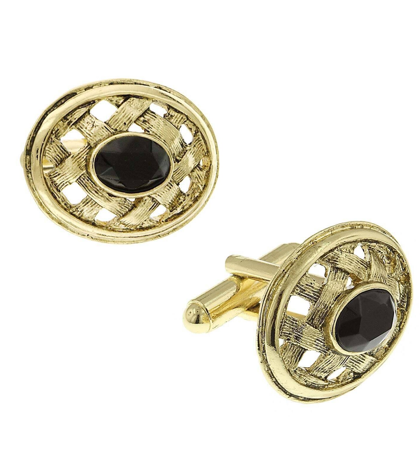 1928 Jewelry Lattice Crystal Cufflinks