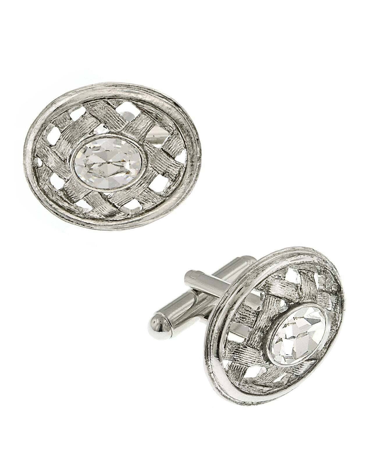 1928 Jewelry Lattice Crystal Cufflinks