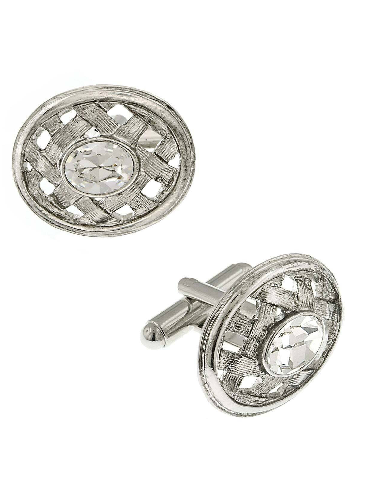 1928 Jewelry Lattice Crystal Cufflinks