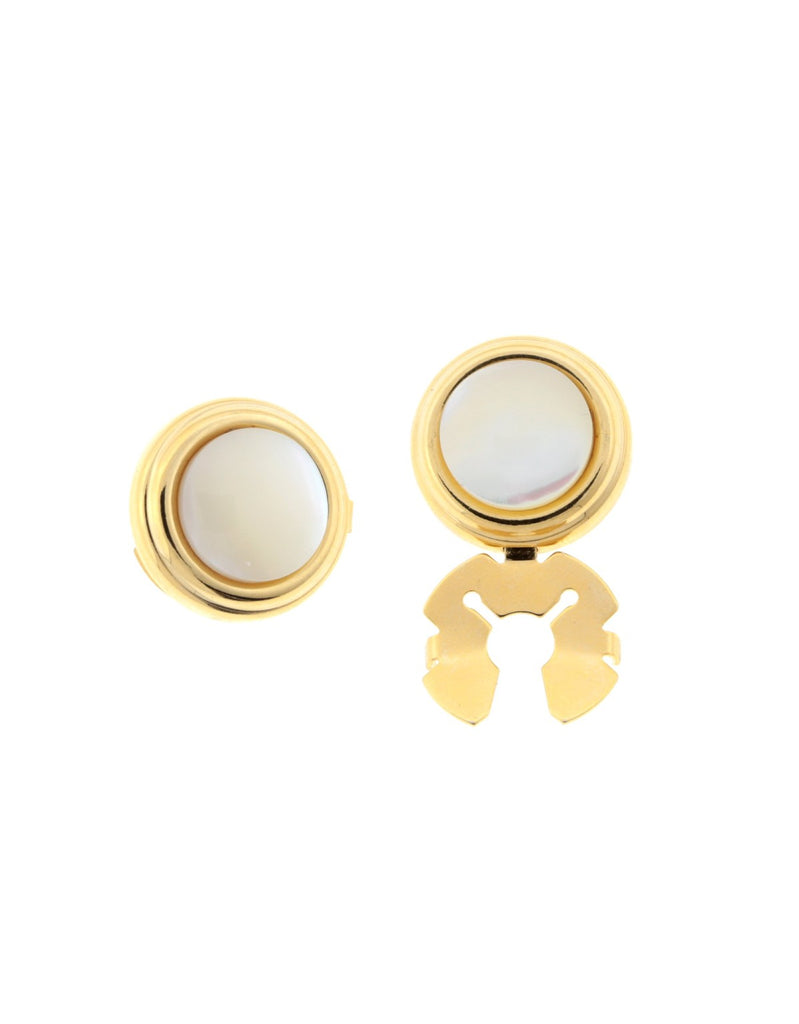 14K Gold-Dipped Semi Precious Button Cover
