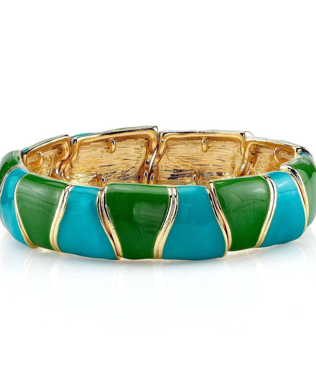 2028 Jewelry Wave Hand Enameled Stretch Bracelet