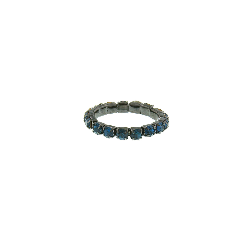 1928 jewelry single row crystal stretch ring