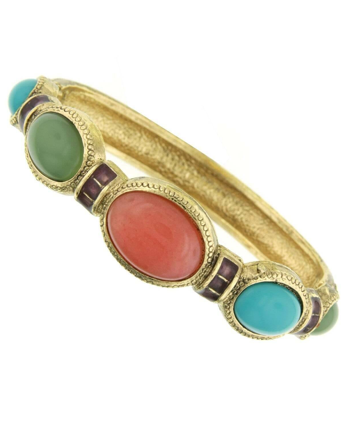 1928 Jewelry Multi Color Stone Stretch Bracelet