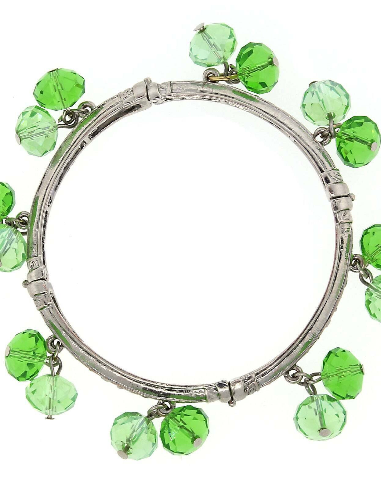 1928 Jewelry Light & Dark Glass Crystal Stretch Stacking Bangle Bracelet