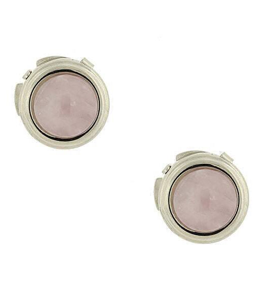 1928 Jewelry CUFF IT!¨ Cufflinks Genuine Gemstone Round Button Covers