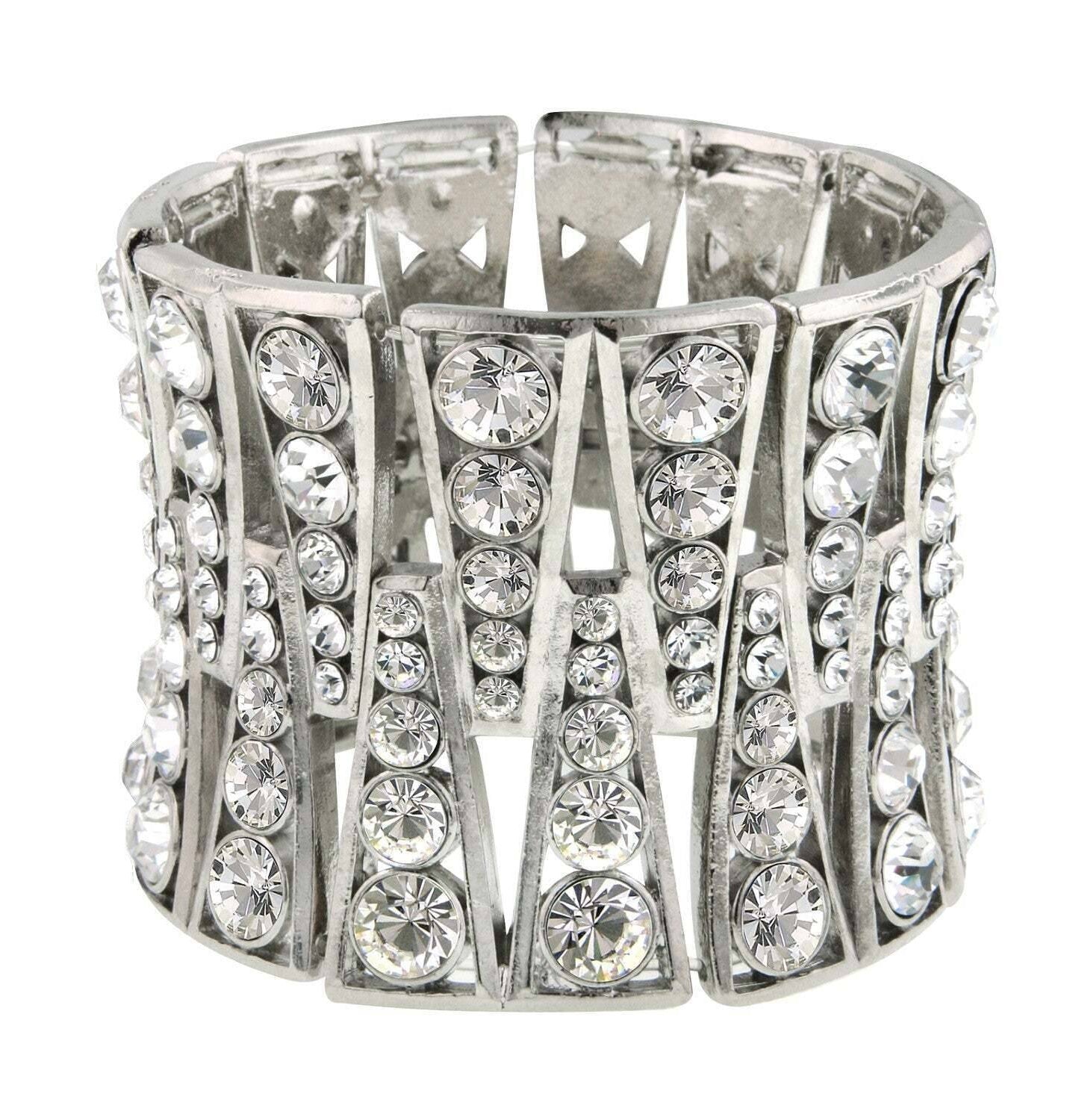 1928 Jewelry Modern Tapered Multi Crystal Stone Bracelet