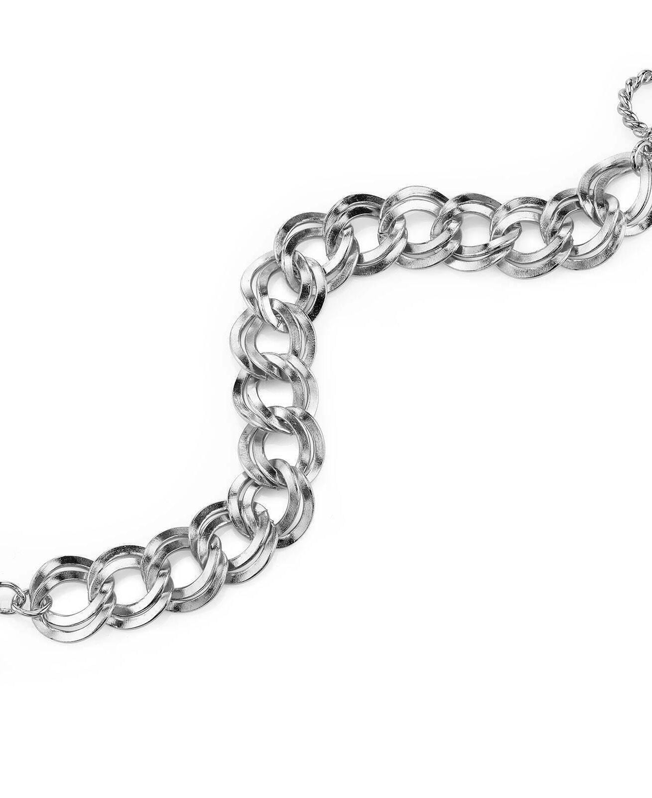 2028 Jewelry Silver Curb Link Chain Toggle Bracelet