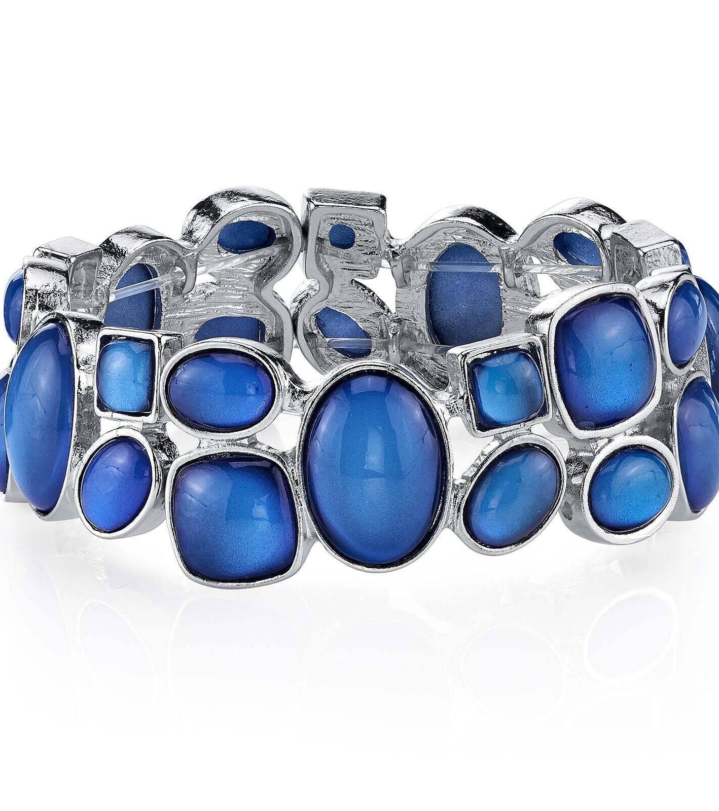 2028 Jewelry Retro Multi Shape Stone Stretch Bracelet