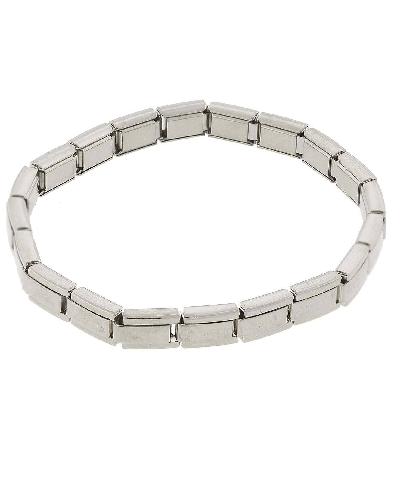 1928 Jewelry Silver Classic Polished Stainless Steel Stretch Bracelet
