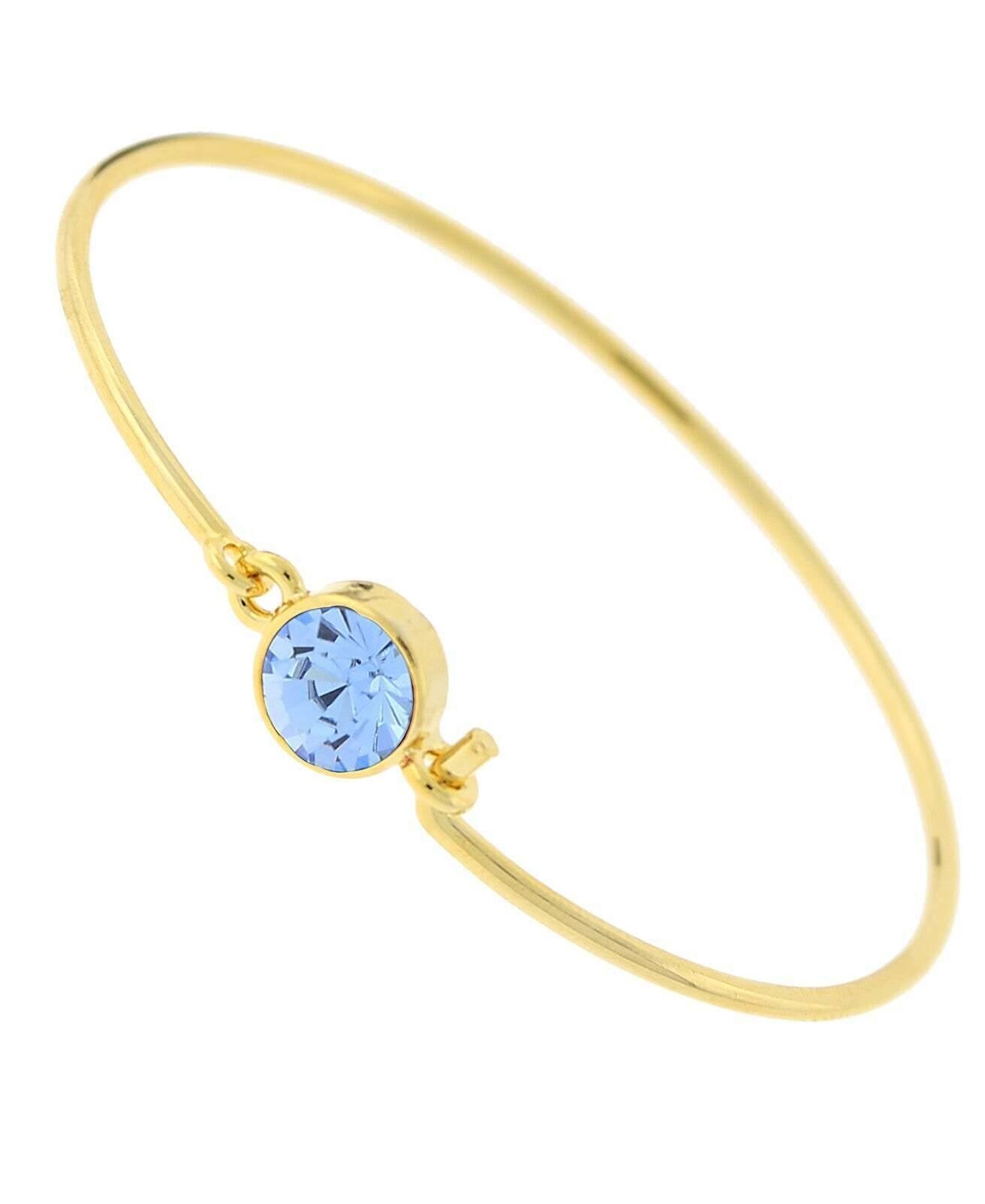 1928 Jewelry Light Sapphire Blue Wire Bracelet